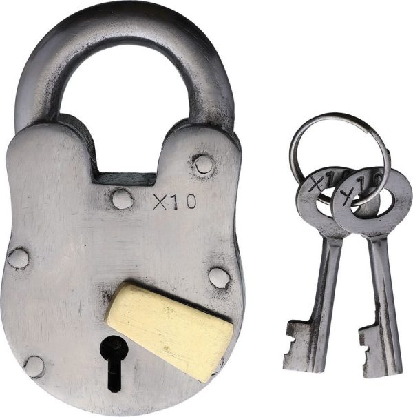 FXONC69B.jpg India Made Old West Padlock Large - 4.5x2.5 Inch