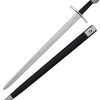India Made Medieval Sword 31.5" Satin Stainless Blade Leather
