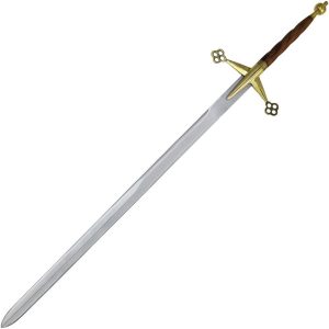 FXSN612.jpg India Made Twisted Hilt Claymore Carbon Steel Sword