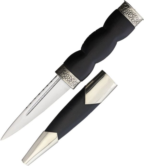 India Made Sgian Dubh Stainless Blade Black Handle