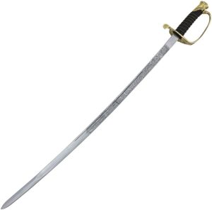 FXSNS110A.jpg India Made U.S. Foot Officer's Sword Etched
