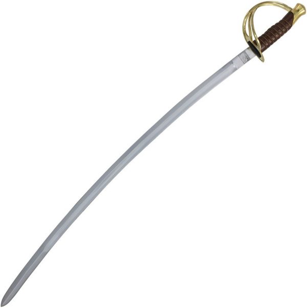 India Made Confederate Cavalry Sword 35" Carbon Steel Fixed Blade