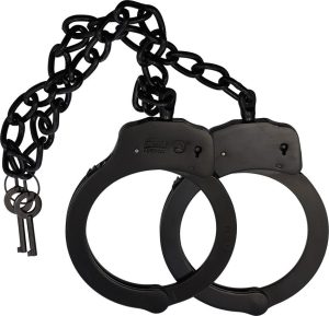 Fury Leg Irons Handcuffs Double Lock Black Steel