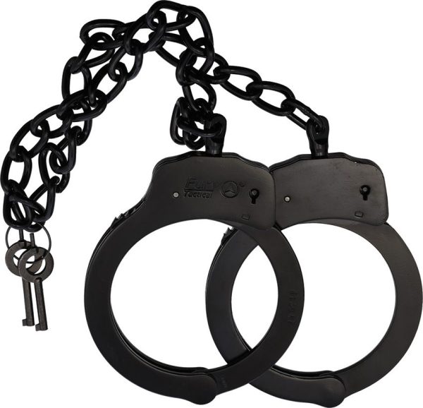 Fury Leg Irons Handcuffs Double Lock Black Steel