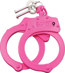 Fury Chain Handcuffs Pink Double Lock Steel