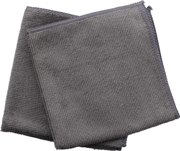 Flitz Microfiber Towel Gray 12x12 - 2 Pack