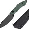 Tenable Knives Luccio Fixed Blade Green 14C28N Stainless