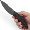 Tenable Knives Luccio Fixed Blade 14C28N Stainless Black G10