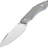 Tenable Knives Luccio Fixed Blade Gray 14C28N Stainless Steel