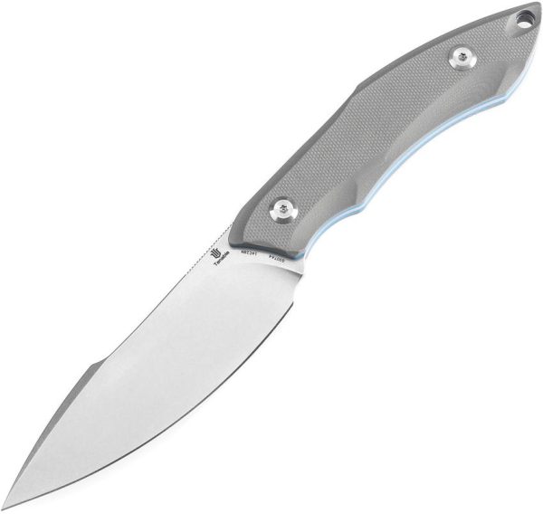Tenable Knives Luccio Fixed Blade Gray 14C28N Stainless Steel