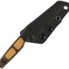Tenable Parr Fixed Blade 14C28N Sandvik Amber PEI Knife
