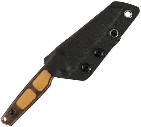 Tenable Parr Fixed Blade 14C28N Sandvik Amber PEI Knife