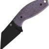 Kansept Siafu Fixed Blade Purple Canvas Micarta D2