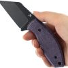 Kansept Siafu Fixed Blade Purple Canvas Micarta D2
