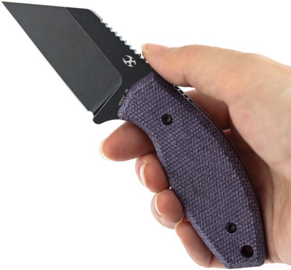 Kansept Siafu Fixed Blade Purple Canvas Micarta D2