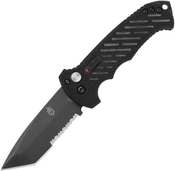 Gerber Auto 06 Button Lock Black CPM S30V Tanto