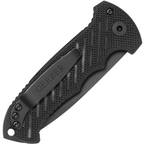 Gerber Auto 06 Button Lock Black CPM S30V Tanto