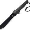 Gerber Gator Machete Jr 11.25" Black Sawback w/ Sheath