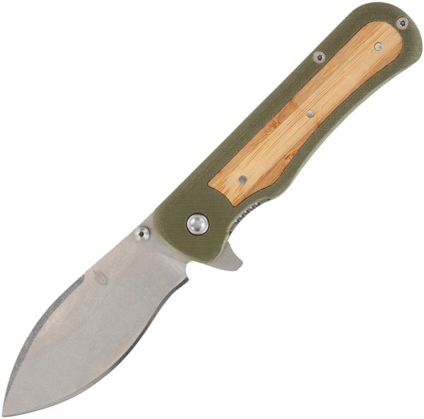 Gerber Confidant Linerlock 3.5" Stonewash Folding Knife OD Green