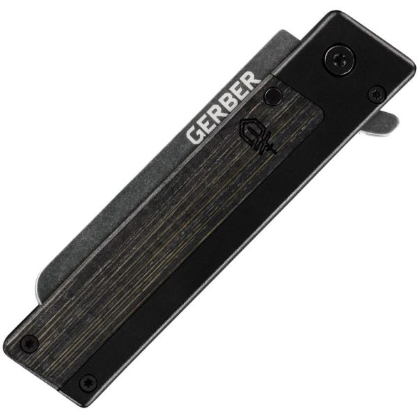 Gerber Quadrant Framelock D2 - Black Bamboo Handle
