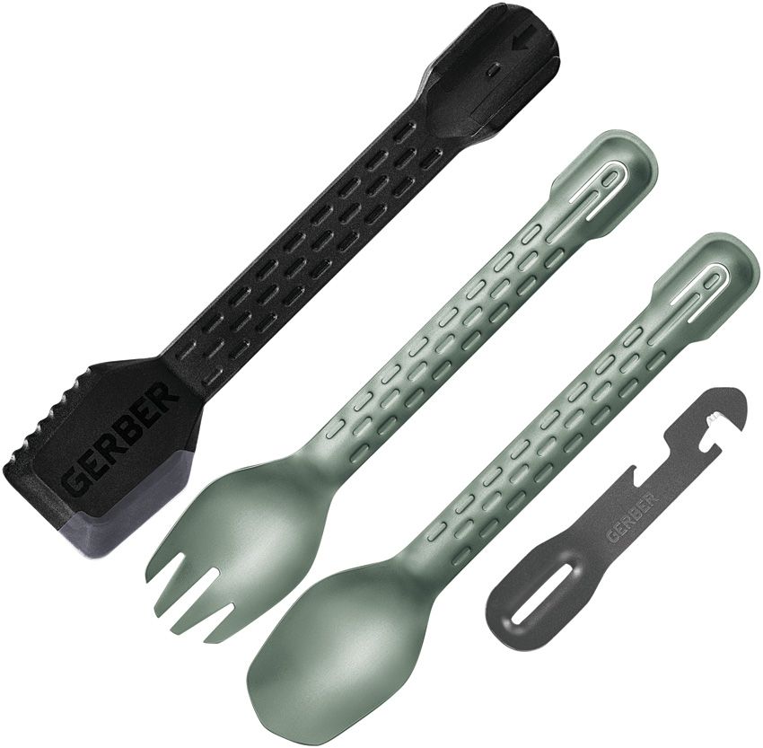 Gerber CompIEAT Utensil Set Gray Aluminum Camping Cookware