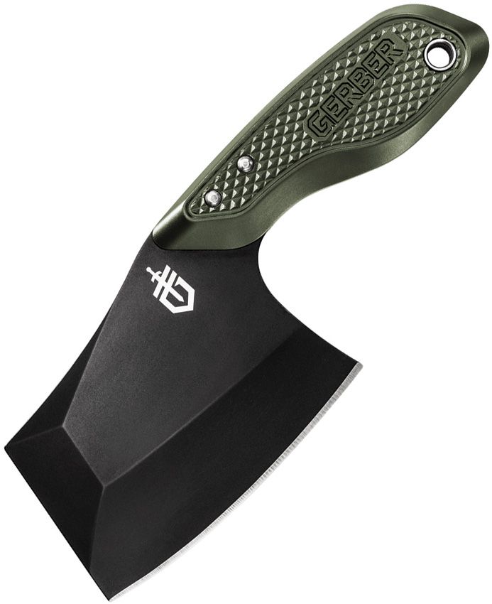 Gerber Tri-Tip Mini Cleaver 3" Fixed Blade Green