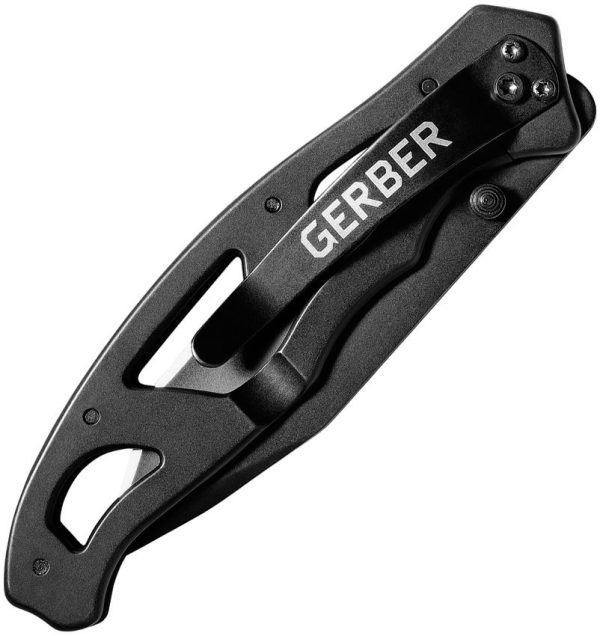 Gerber Paraframe II Tanto Folding Knife - Black Handle