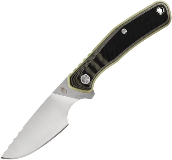 Gerber Downwind Caper Full Tang Fixed Blade - Green G10