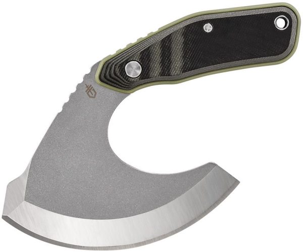 Gerber Downwind Ulu Stonewash Fixed Blade - Green G10