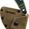 Gerber Downwind Ulu Stonewash Fixed Blade - Green G10