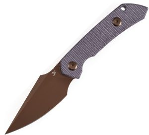 Kansept Fenrir Fixed Blade - Purple Micarta Rose Gold