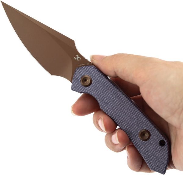 Kansept Fenrir Fixed Blade - Purple Micarta Rose Gold