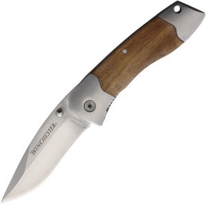 Winchester Linerlock Folding Knife - Wood Handle