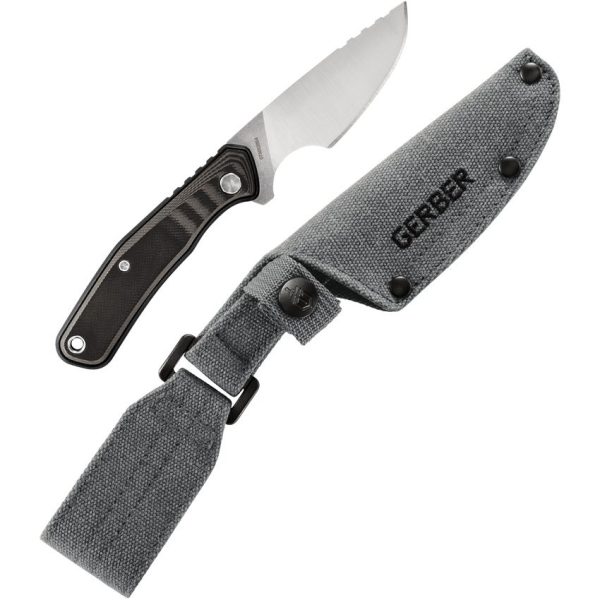 Gerber Downwind Caper Drop Point Fixed Knife Black G10