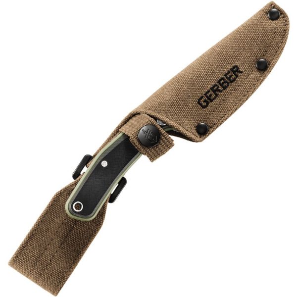 Gerber Downwind Caper Drop Point Fixed Knife Green