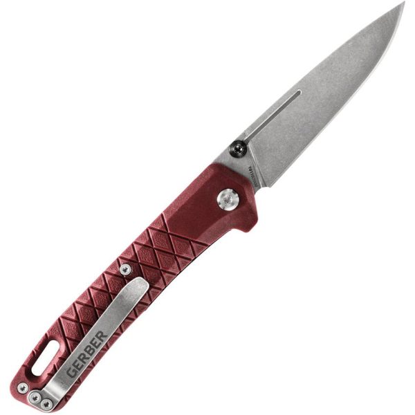 Gerber Zilch Linerlock Red Drop Point Knife