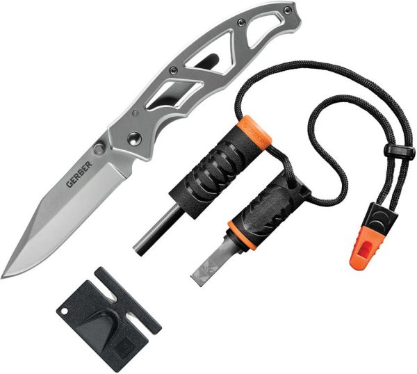 G4134.jpg Gerber Paraframe Combo Folding Knife 3in Blade w/ Fire Starter