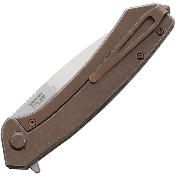 Ganzo Skimen Framelock Bronze S35VN Folding Knife EDC