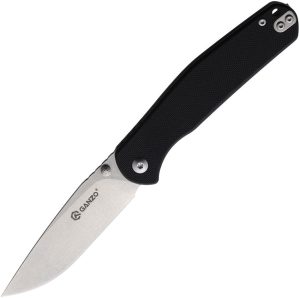 Ganzo Linerlock Black - 3.5 inch Stonewash Blade