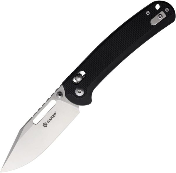 Ganzo G-Lock Black - 3.5 inch Satin Blade