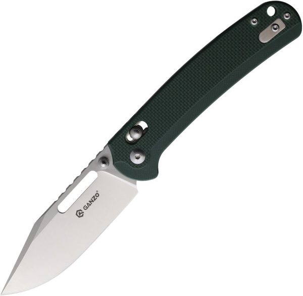 Ganzo G-Lock Green - 3.5 inch Satin Blade
