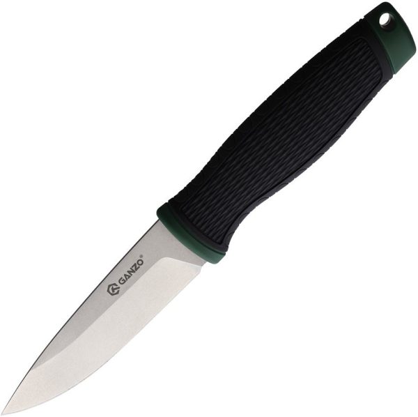 Ganzo Fixed Blade Green - 4 inch Stonewash Blade