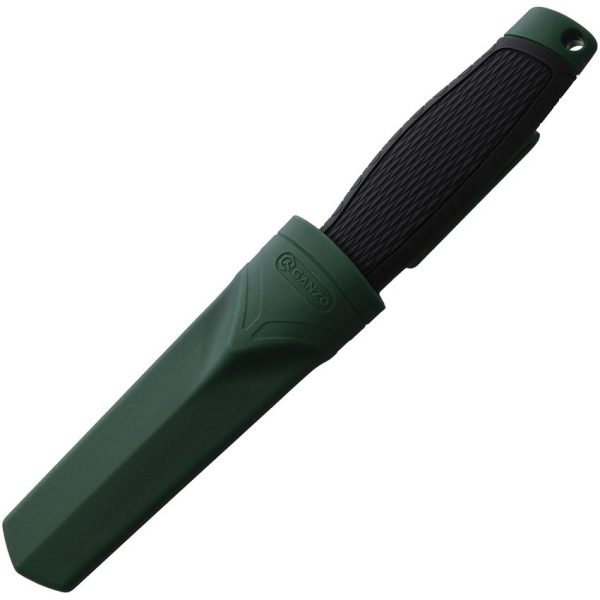 Ganzo Fixed Blade Green - 4 inch Stonewash Blade