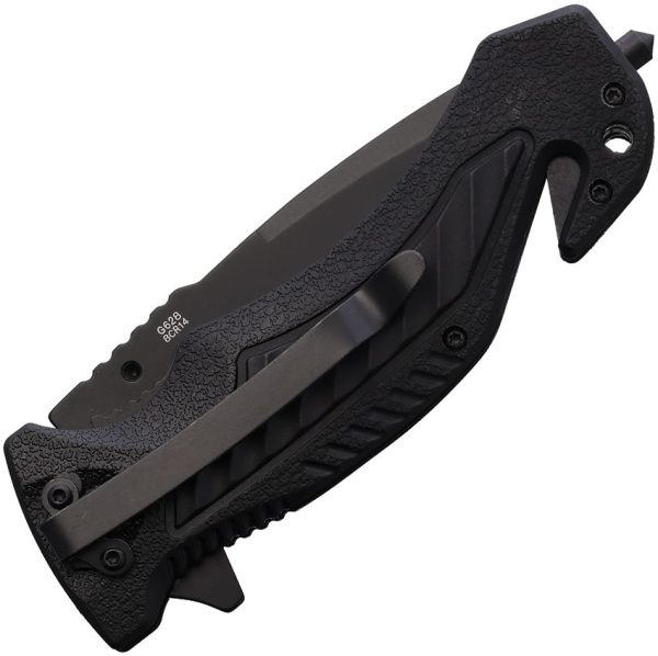 Ganzo G628 Linerlock Black Handle Green Onlay