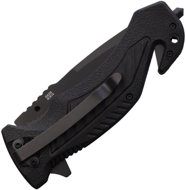 Ganzo G628 Linerlock Black Handle Red Onlay