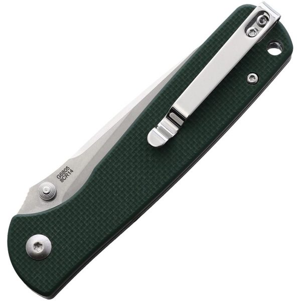 Ganzo G6805 Linerlock Green G10 Stonewash Folder