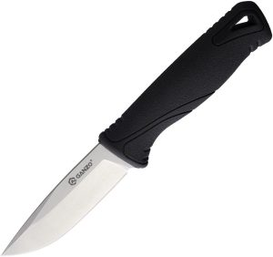 Ganzo Fixed Blade Knife - Black TPR Handle