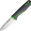 Ganzo Fixed Blade Knife - Gray/Green TPR Handle