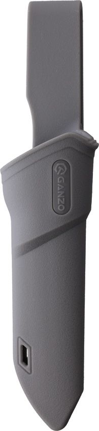 Ganzo Fixed Blade Knife - Gray/Green TPR Handle
