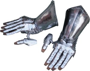 Get Dressed For Battle Articulated Steel Gauntlets - 16 Gauge